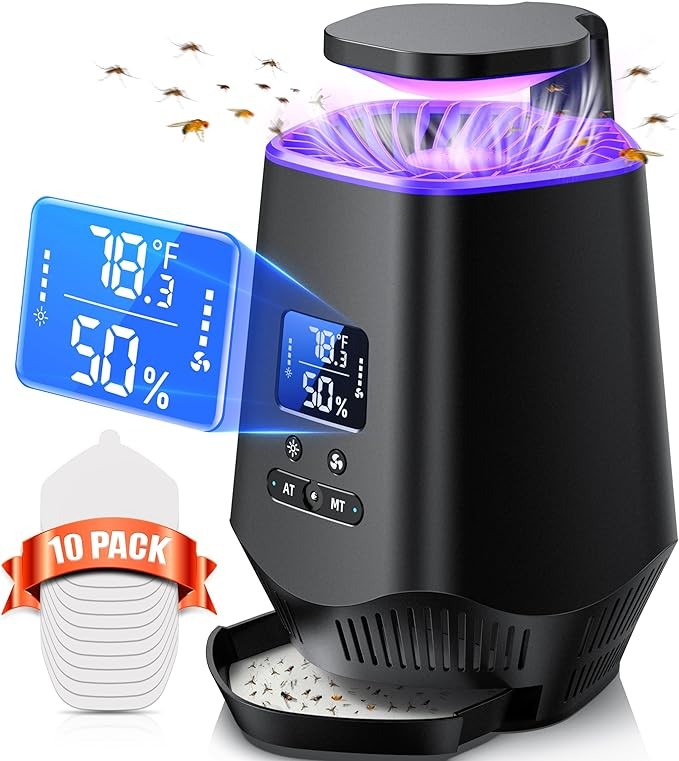 Fooxem Fruit Fly Traps Smart Flying Insect Temperature Sensor IT10 - BLACK