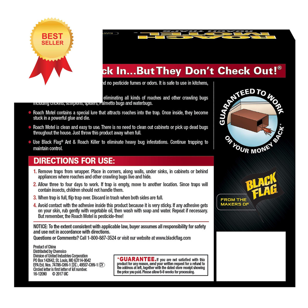 Black Flag Roach Motel Traps, 2-Count, 1-Pack 1 Pack,