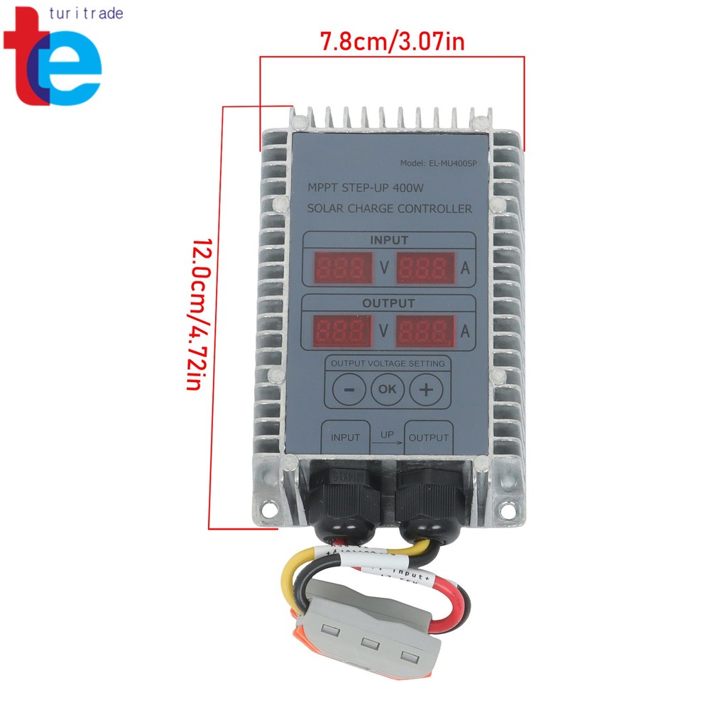 MPPT Solar Charge Controller 400W 24-85V Boost Waterproof LED Display Adjustable