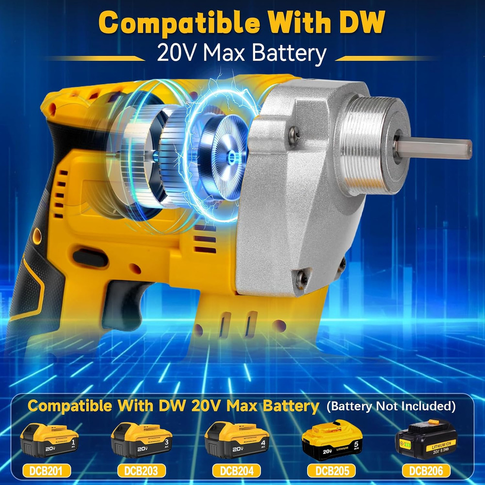 Handheld Concrete Vibrating Tool for Dewalt 20V Max Battery, Construction Insert