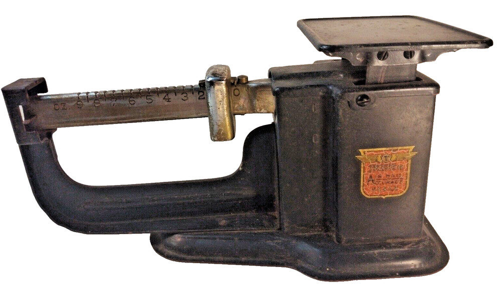 50's Trainer 9oz. Postal Beam Scale Black 9 1/2" Long