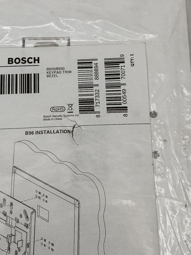 Bosch B96 Keypad Trim Bezel