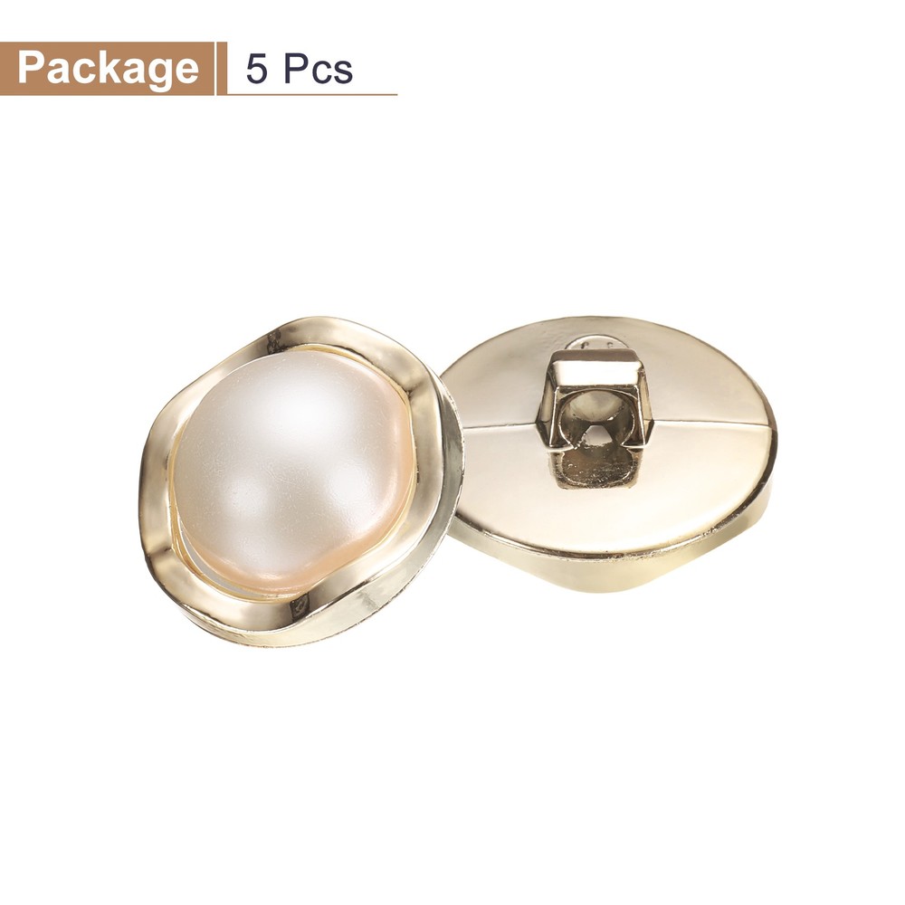 5pcs Gold Pearl Button 18mm 0.51" Thick Sewing Button Style B