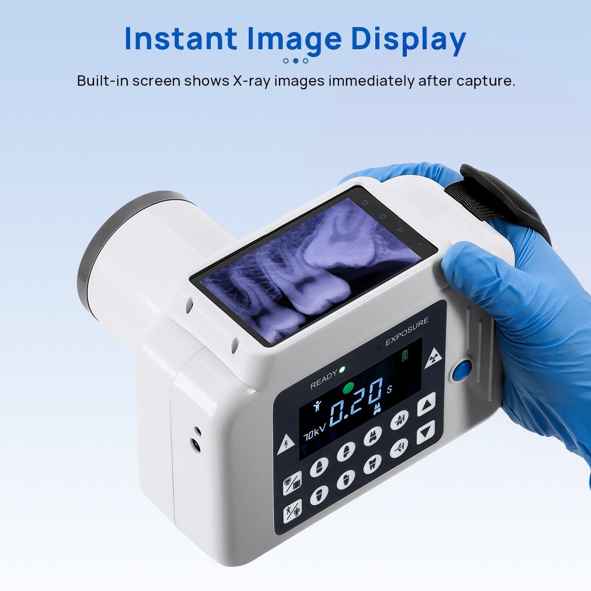 Digital Ray 2 in 1 Dental Portable X Ray Machine no Shield with screen+Sensor 2