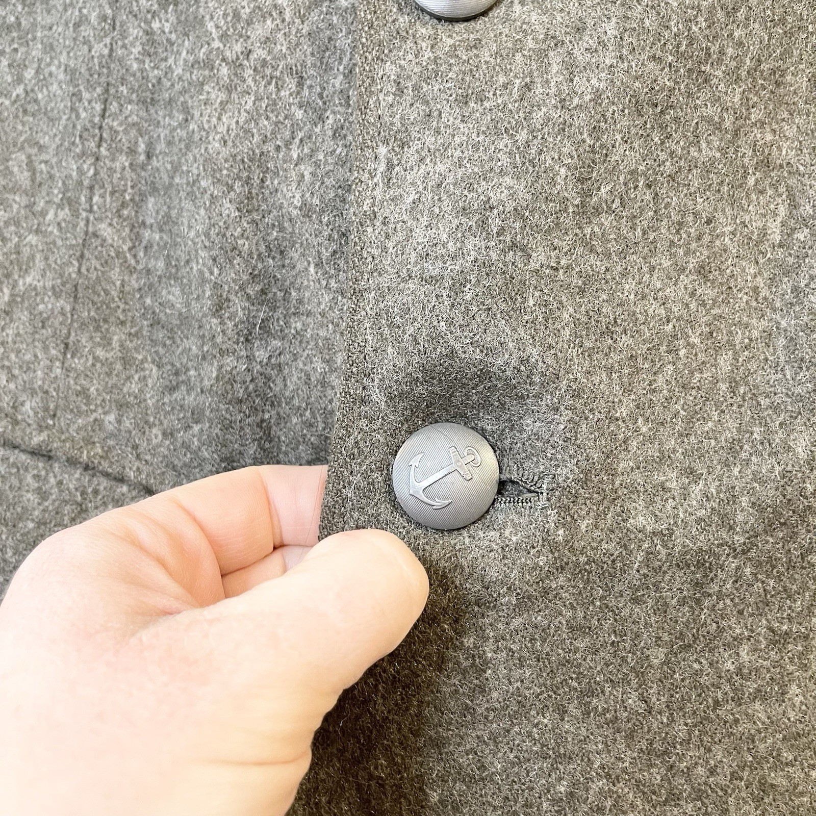 Vintage Swedish Naval Wool Overcoat Rappson Tan Brown Winter Coat 50s 60s