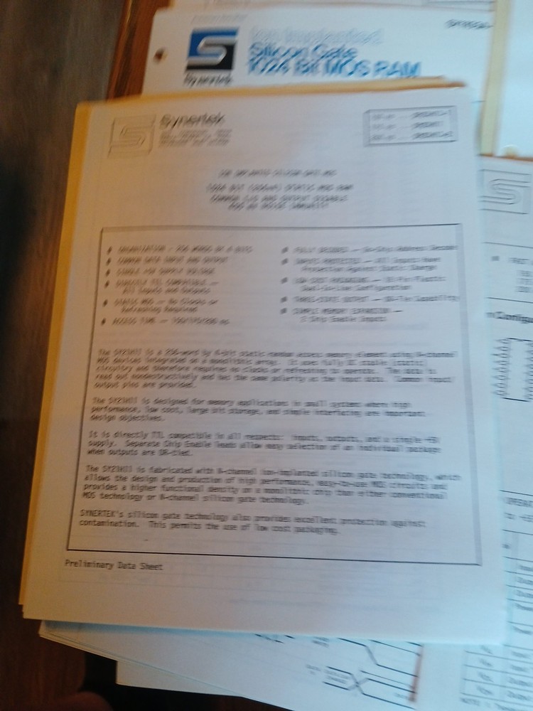 Vintage Synertek Brochures Data Sheets Folder Lot