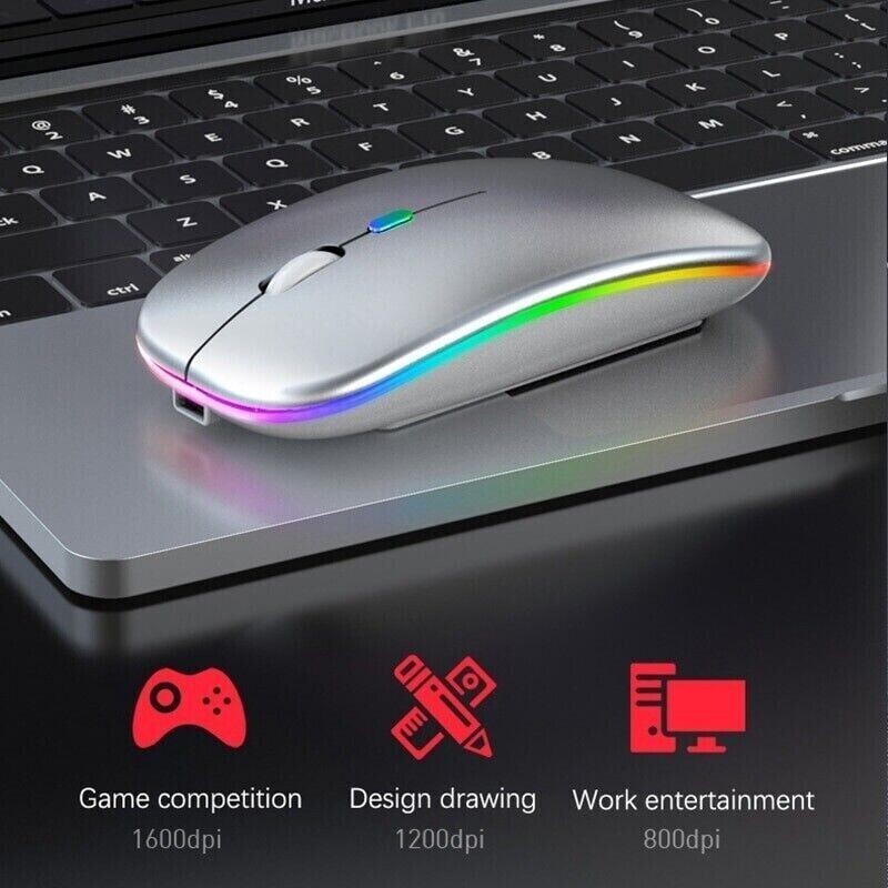 Premium Wireless Bluetooth Mouse For All MacBook Air Pro iPad iMac Tablet PC RBG