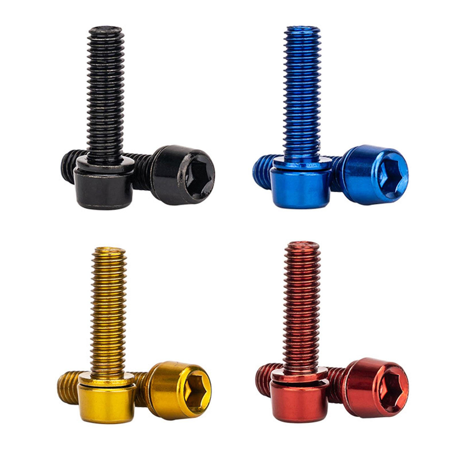 6pcs Stainless Steel Stem Bolts MTB Road Bike Screw M5 5mm x 18mm Screw