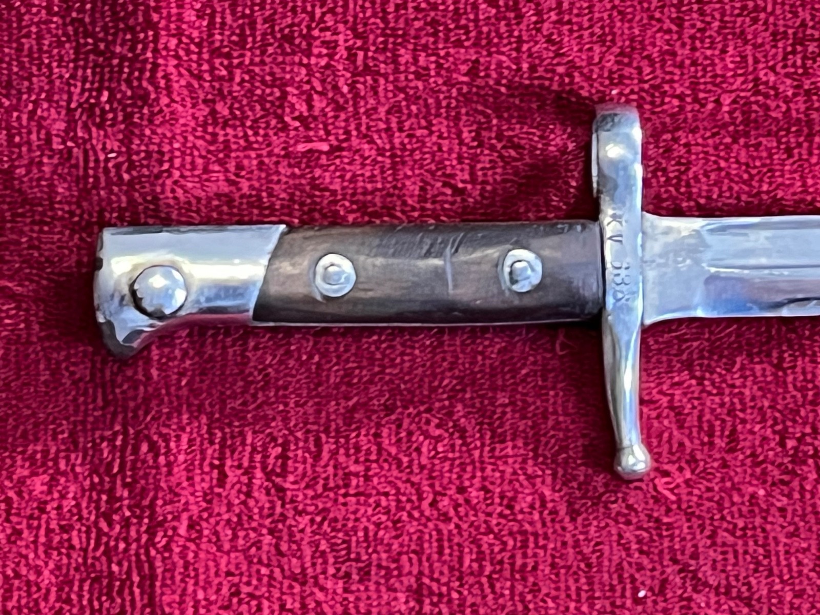 WWI ITALIAN M70/15 VETTERLI BAYONET ON M91 PATTERN