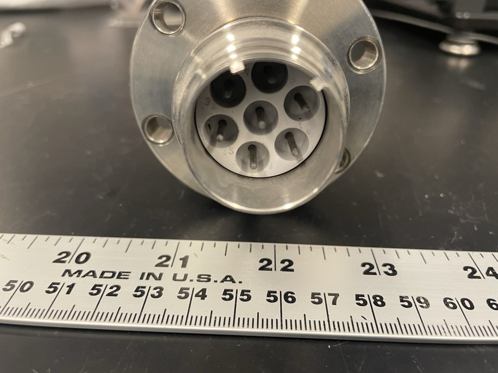 CF275 Conflat 7 conductor high voltage electrical feedthrough, e-gun cable