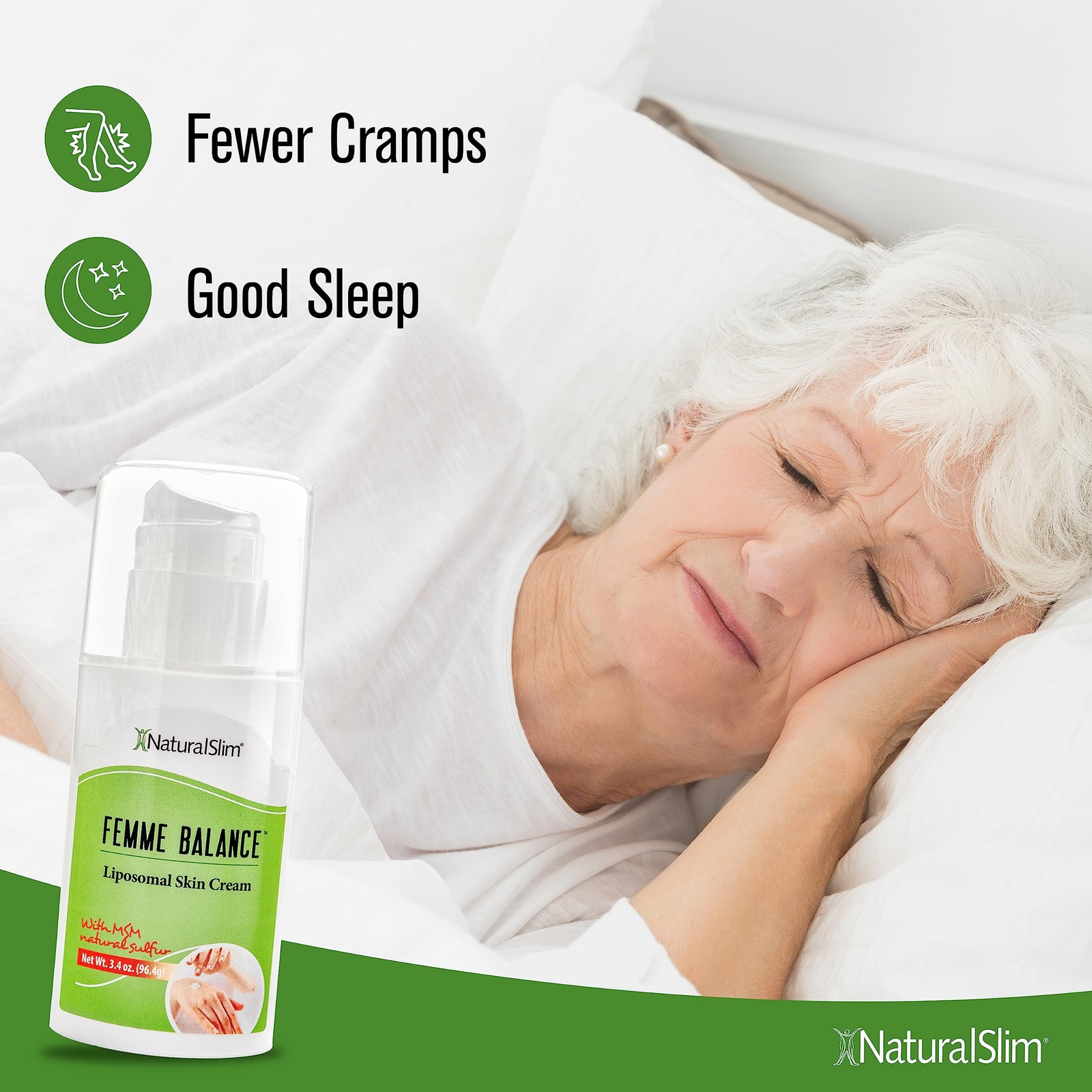 NaturalSlim Femme Balance - Progesterone Cream for Women, Liposomal Skin Cream