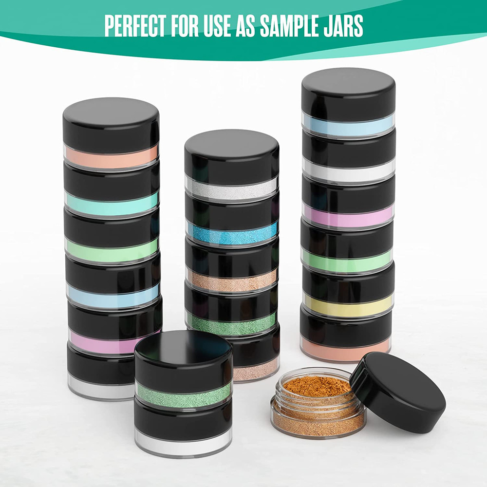 Houseables Sample Containers, Lip Balm Containers, Sample Jars, Mini Jars with L