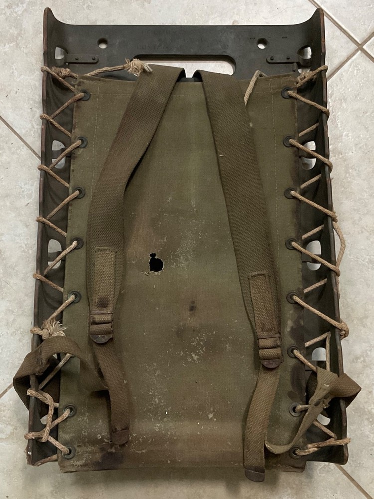 ORIGINAL WWII US ARMY J1944 EQUIPMENT AMMO CARRY PACK BOARD BACKPACK-DATED 1944