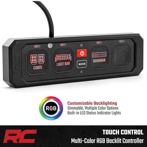 4-Gang RGB Backlit Switch Panel & Relay System - Universal Light & Off-Road
