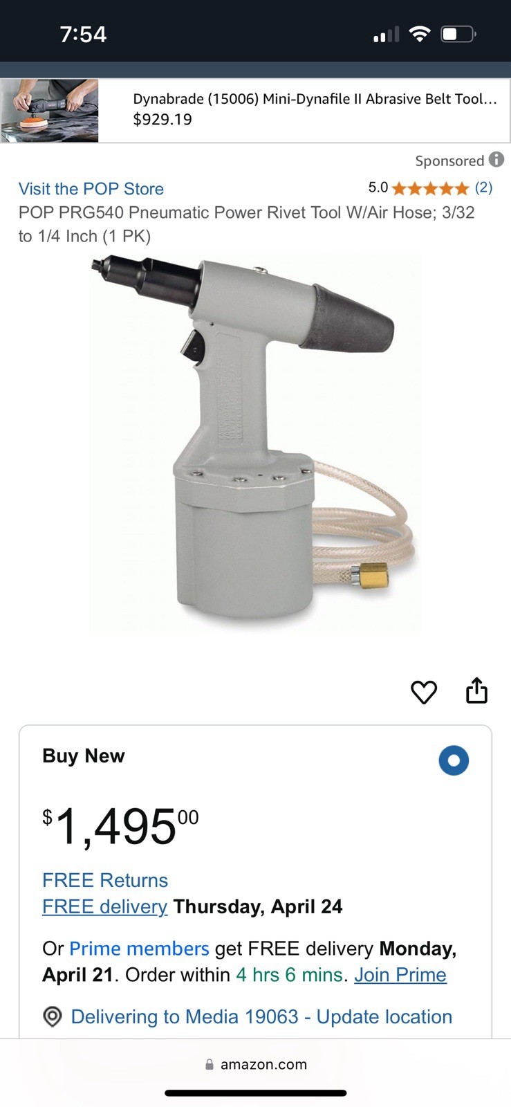 Pop MCS540 Rivet Air Gun