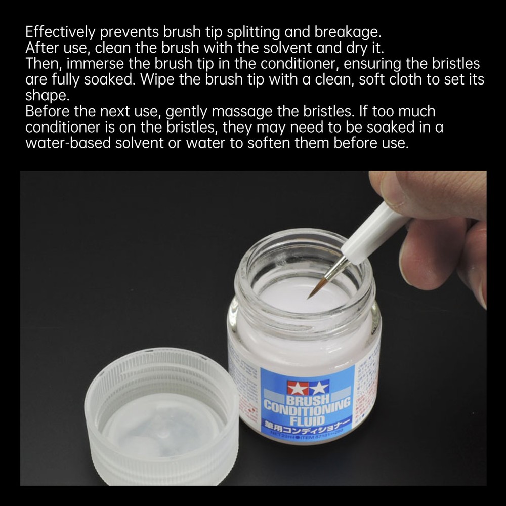 Tamiya 87181 Brush Conditioning Fluid 23ml for Modeling Brushes Care Solution