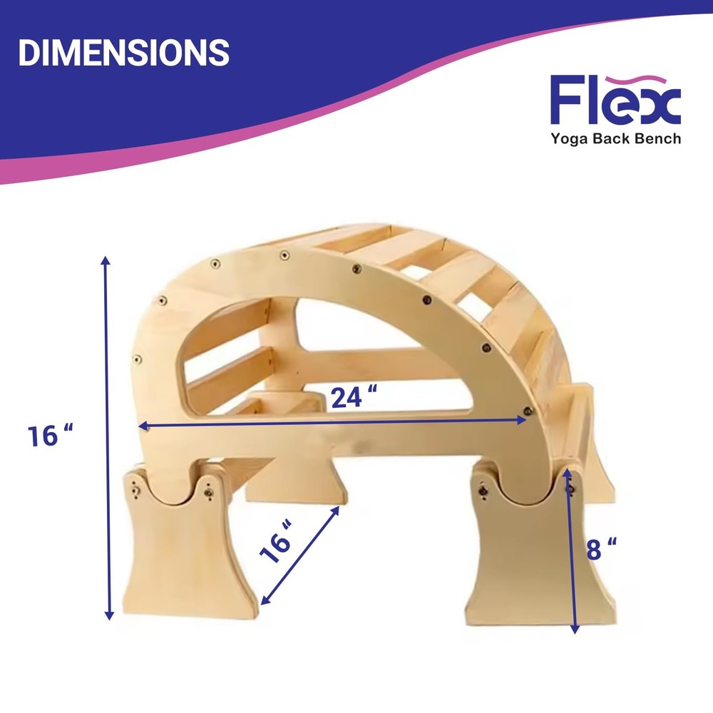 Flex - Yoga Back Bench | Elevate Your Stretch with Anatomical Bends, Ergonomi...