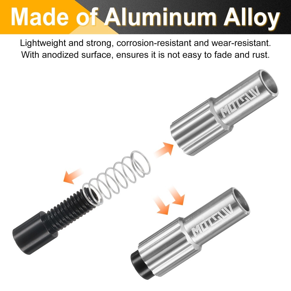 5pcs Bike Inline Cable Adjuster Brake Cable Gear Shift Connector, Gray