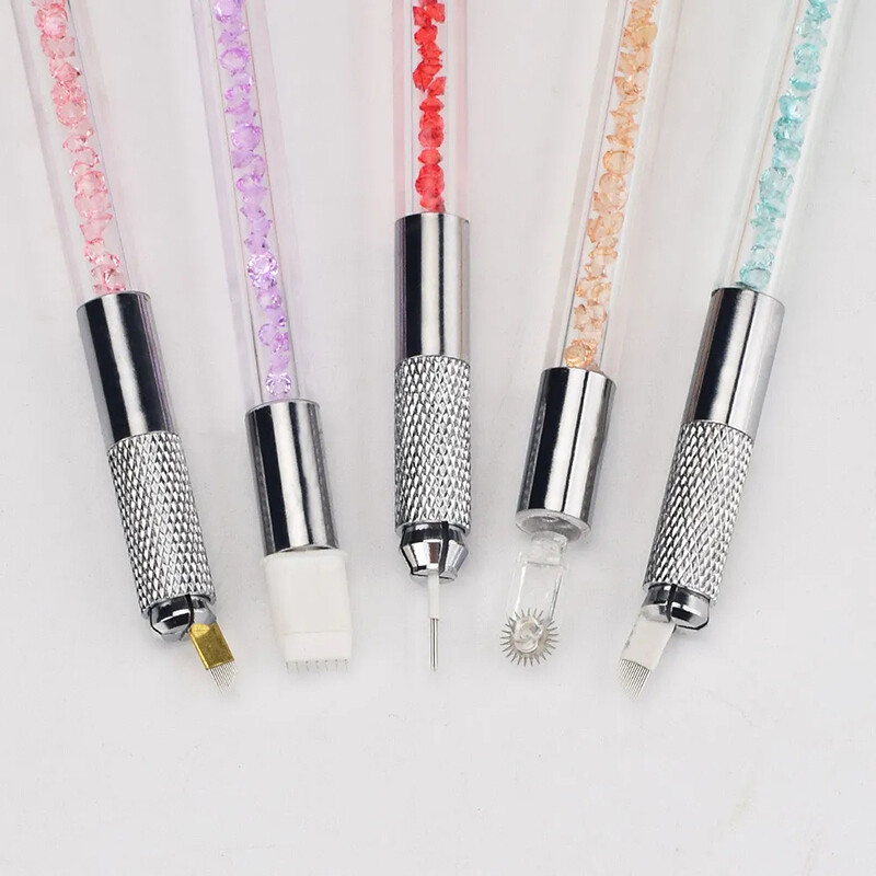 Manual Tattoo Pen Microblading Makeup Eyebrow 2 Usage For Flat or Round Needles