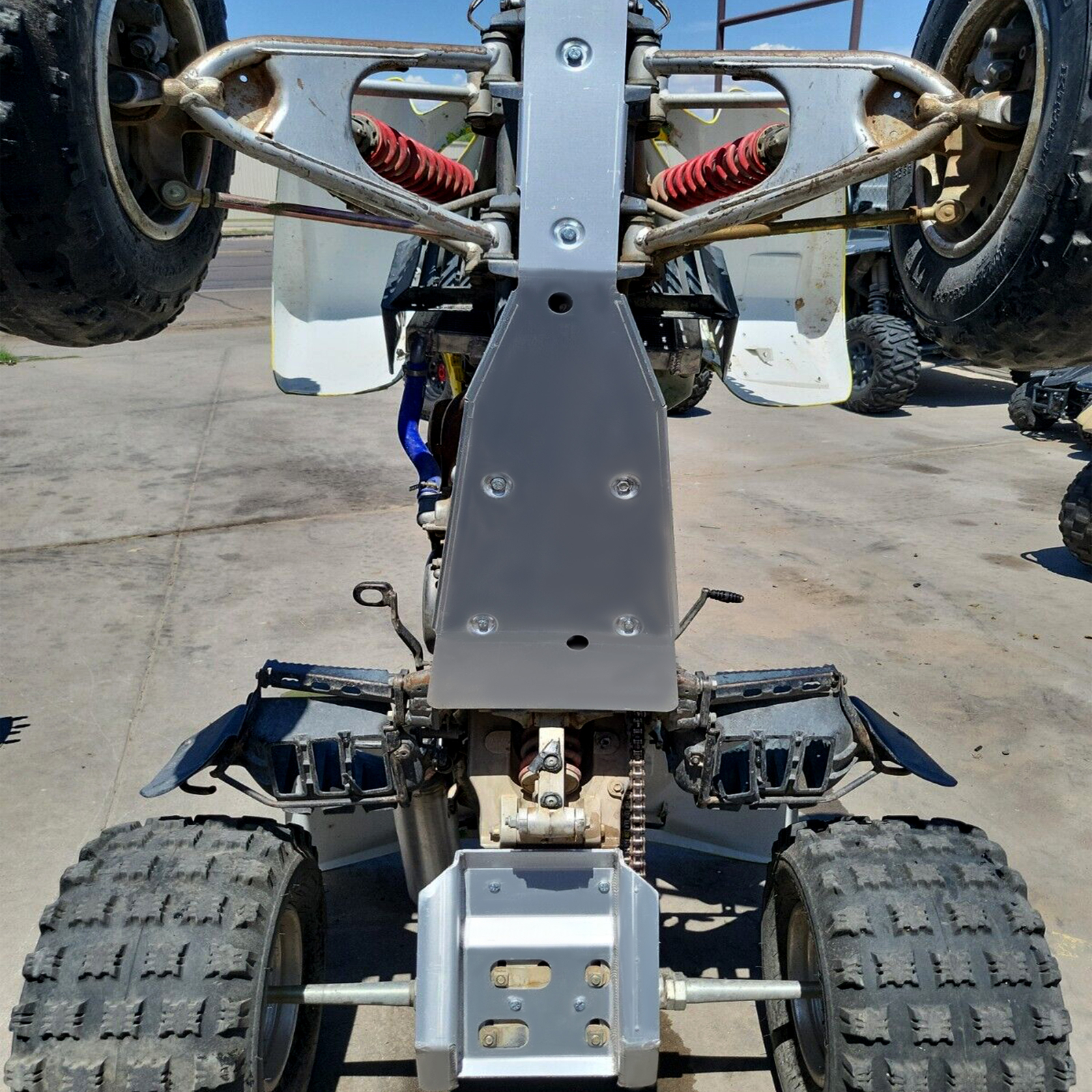 For SUZUKI LTZ400 Full Chassis Glide & Swing Arm Skid Plate Guard Combo