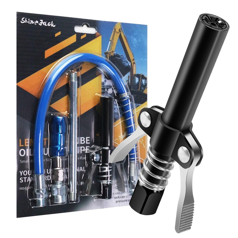 Gute Double Handle Grease Gun Coupler, 10000 PSI Duty Grease Tips Quick Lock ...