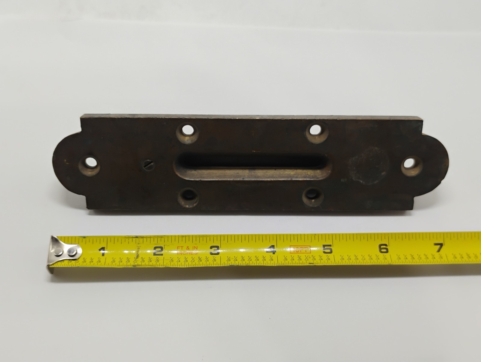 Vintage Antique Solid Brass Bubble Level Keystone Insert