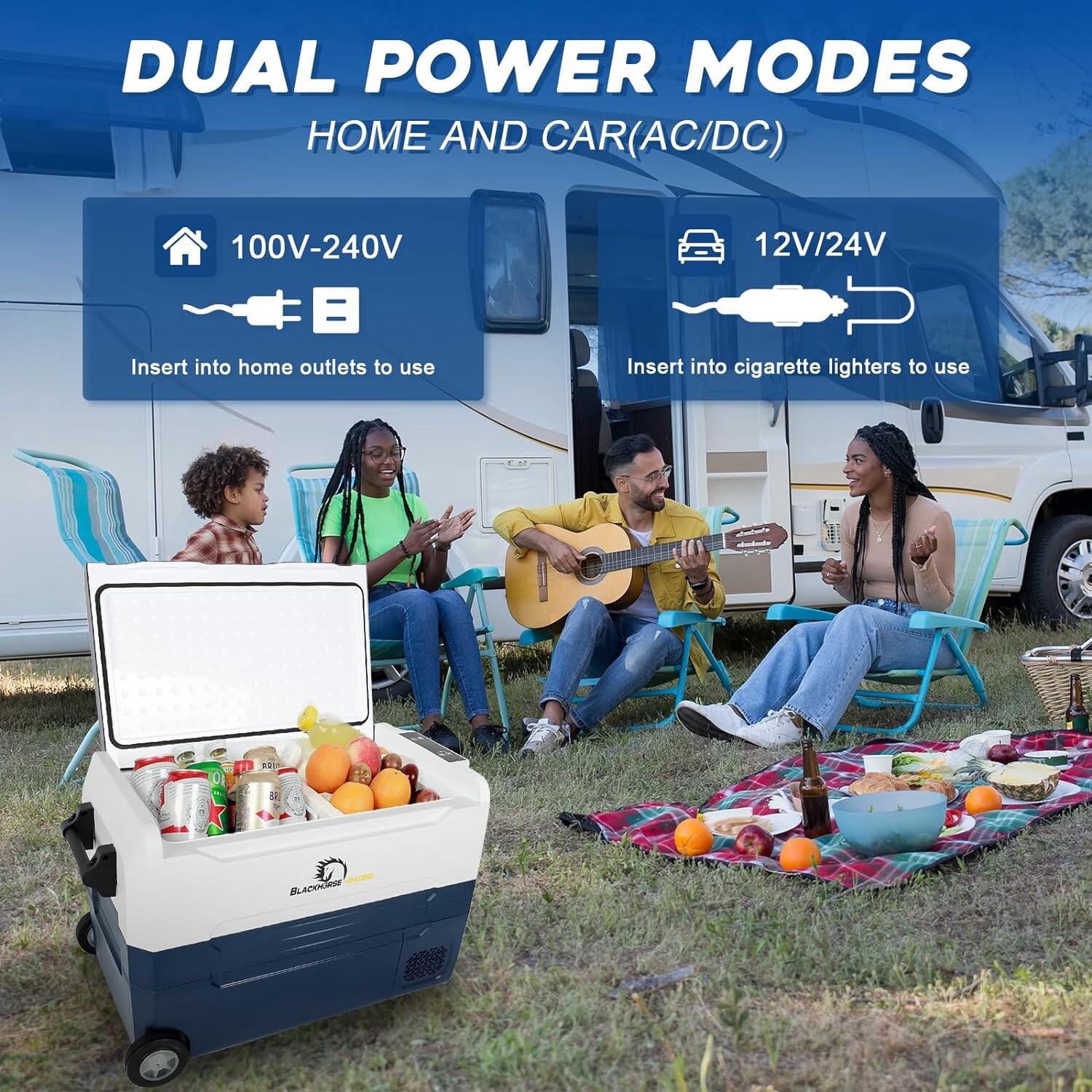 35L/37QT Portable Car Refrigerator Freezer Compressor Cooler Dual Zone 12V Home