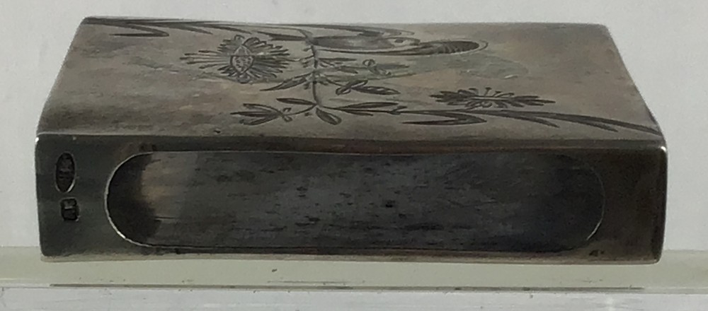 Russian antique Hand Engraved Match Case., Антип Кузьмичев.