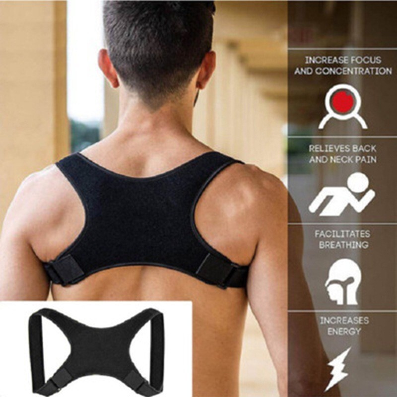 Back Posture Corrector Shoulder Straight Support Brace Belt Therapy Men Women