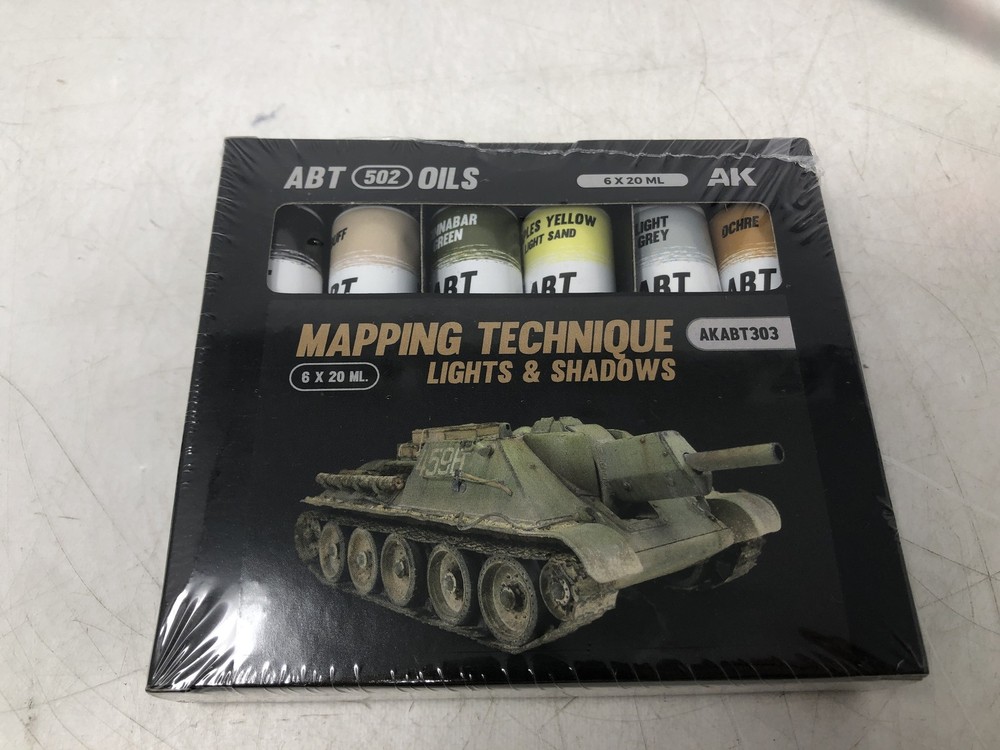 AK Interactive ABT 502 Oils Mapping Technique Lights & Shadows Set 6x20ml