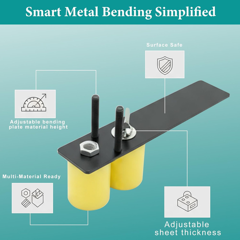 Adjustable Metal Bender Tool for Roofing - 0-90° Sheet Metal Roller