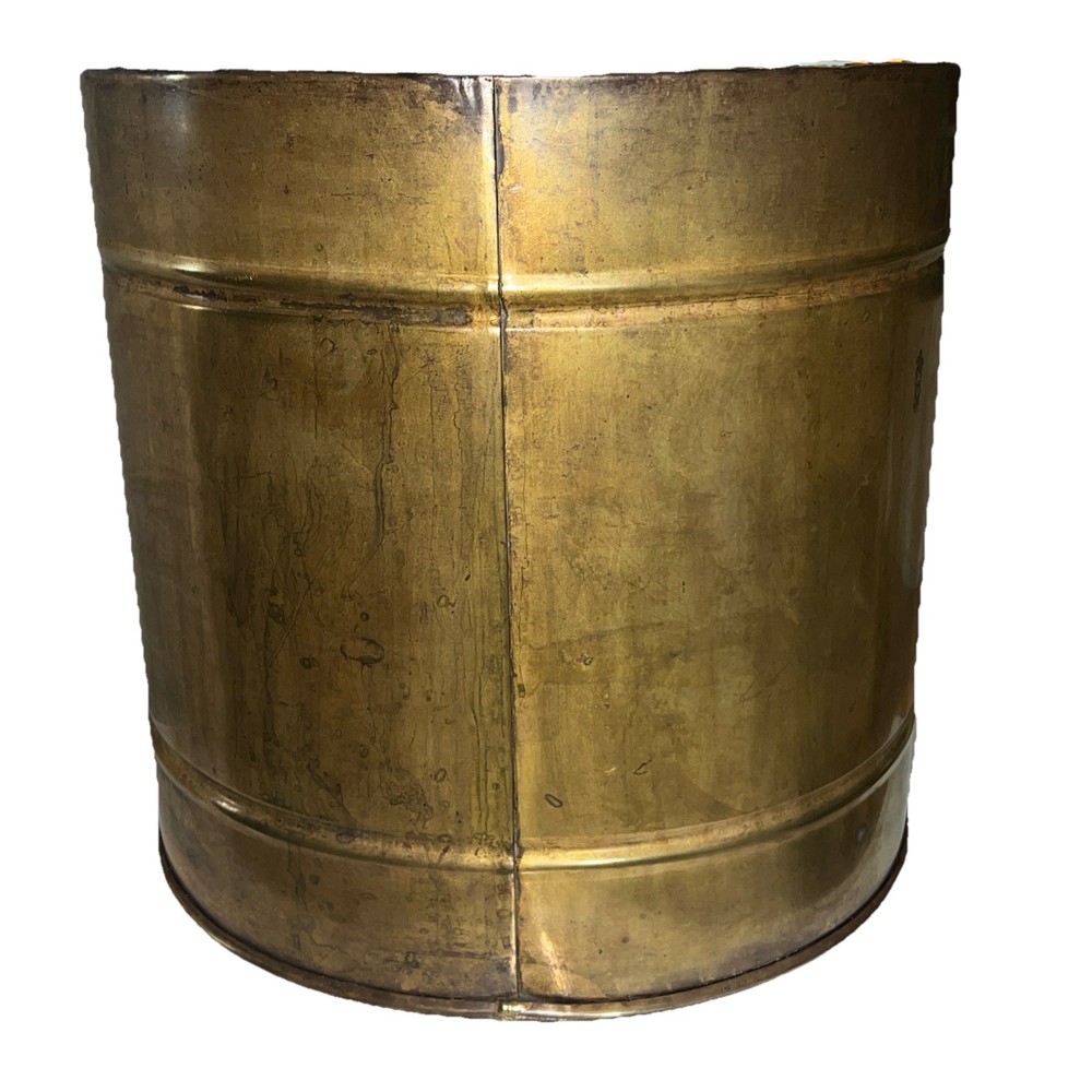 Vintage 19th. Century Brass-Copper Hammered Cache pot