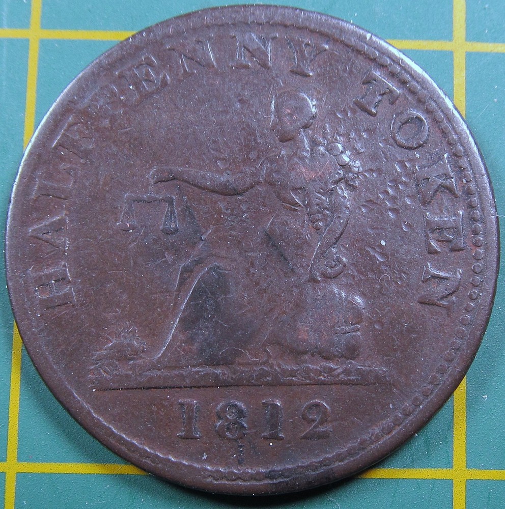 1812 Lower Canada Halfpenny Token - Thomas Halliday LC-46A3