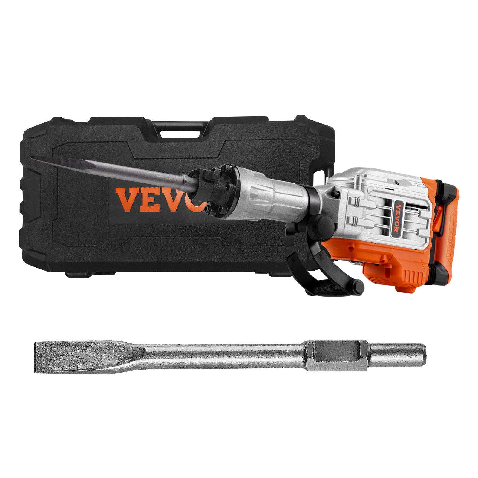 VEVOR Demolition Jack Hammer Concrete Breaker 3500W Electric Hammer2 Chisel Bits