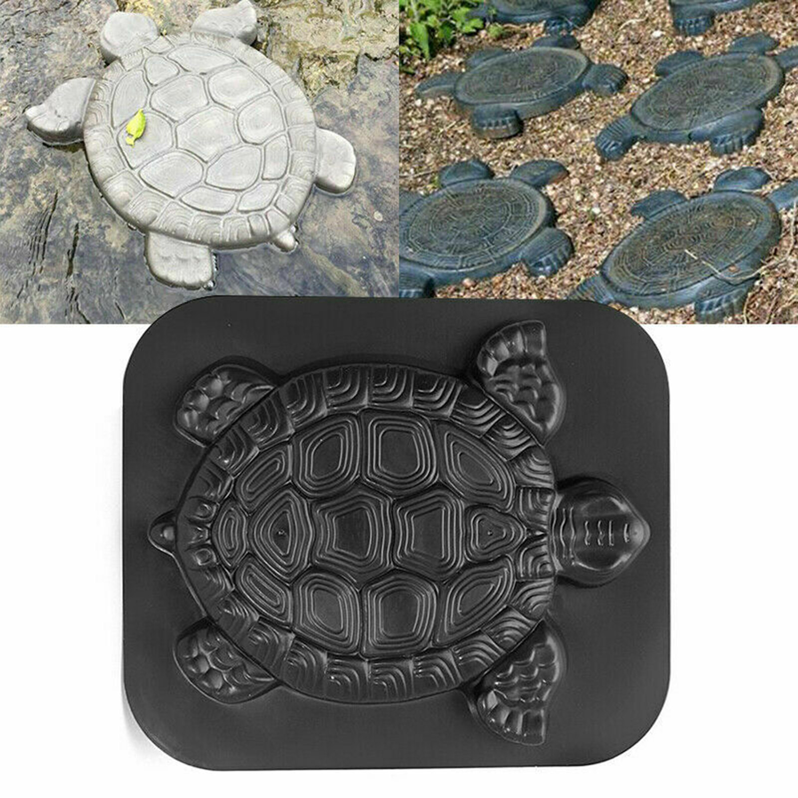 Turtle Stepping Stone Mold Concrete Cement Mould Garden Path Lawn Paver Mold NEW