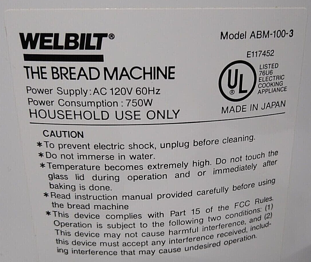 Thermistor Temperature Sensor for Welbilt Bread Machine Model ABM-100-3