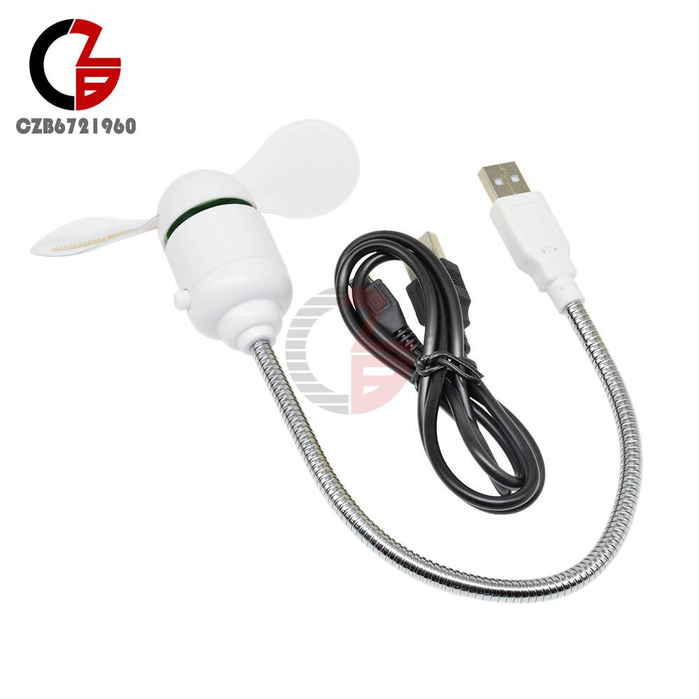 Mini USB LED Fan Powered Cooling Flashing Real Time Display Function