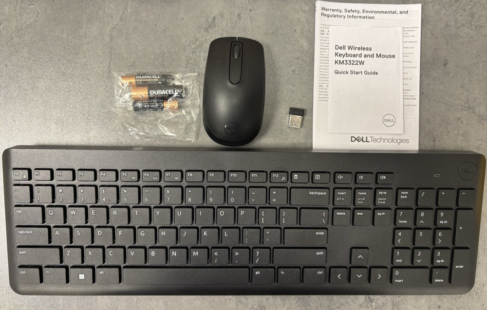 Dell Wireless Keyboard and Mouse KM3322W, Wireless - 2.4GHz