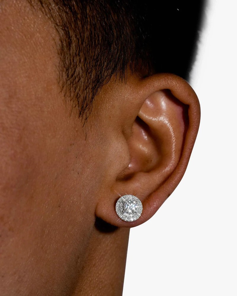 Certified D Color VVS1 Moissanite Solitaire Stud Earrings Solid 925 Silver