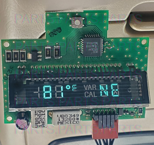 Ford F150 Overhead Display Circuit Board w/ Compass + Temperature Button OEM