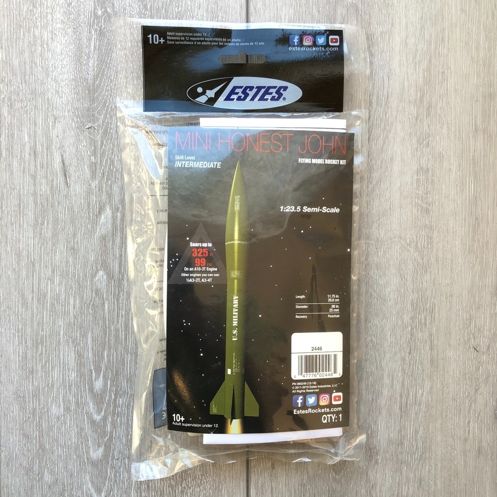 Estes 2446 Mini Honest John Model Rocket Kit (Intermediate Skill Level) 11.75 in