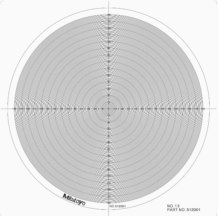 Optical Comparator Chart For Profile Projector Overlay Chart 512001 NO.13