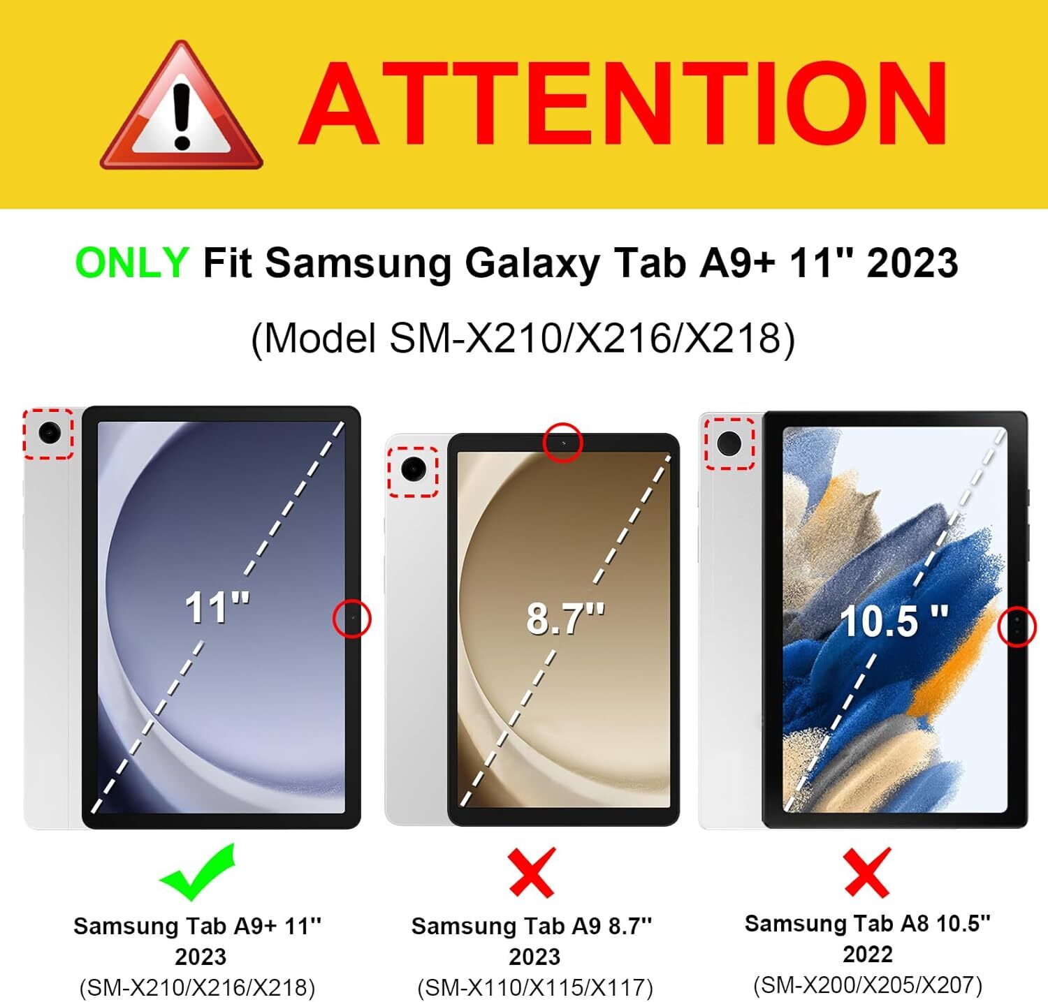 2 Pack Screen Protector for Samsung Galaxy Tab A9 Plus/A9+ 11 Inch 2023 SM-X210