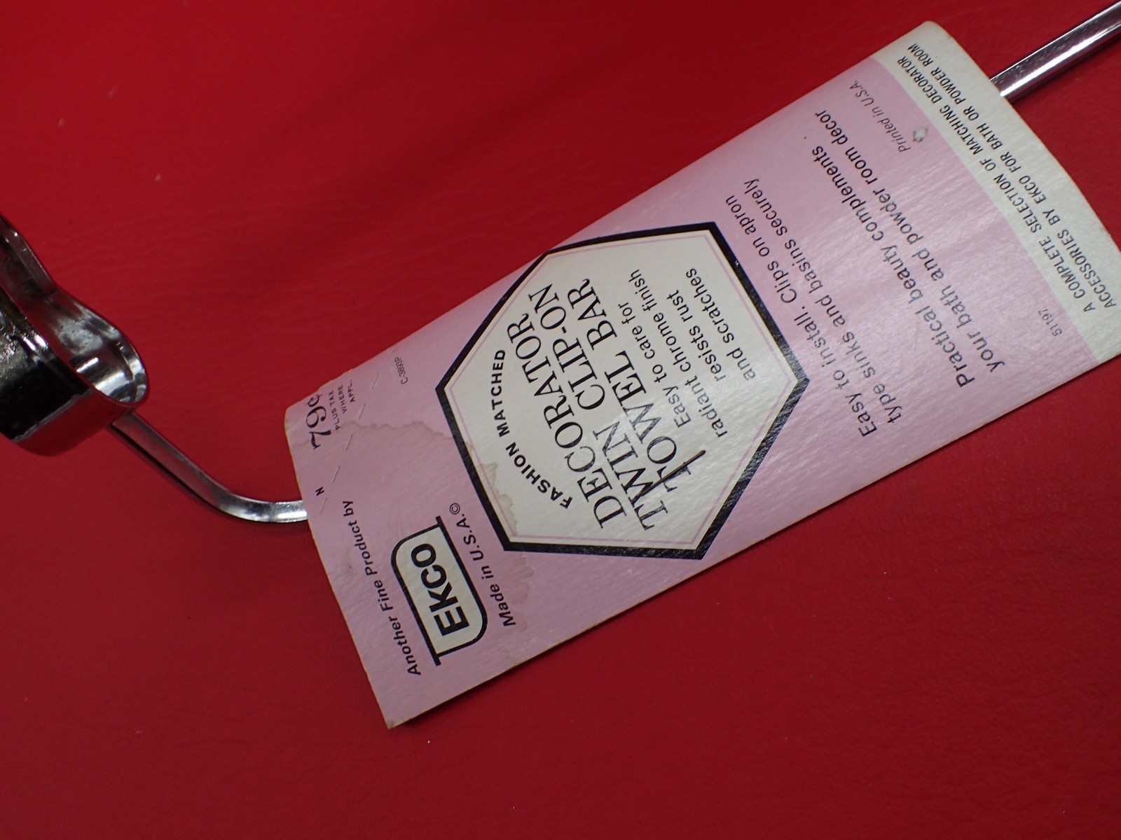 Vintage Chrome EKCO Decorator Twin Clip-On Towel Drying Rack NEW