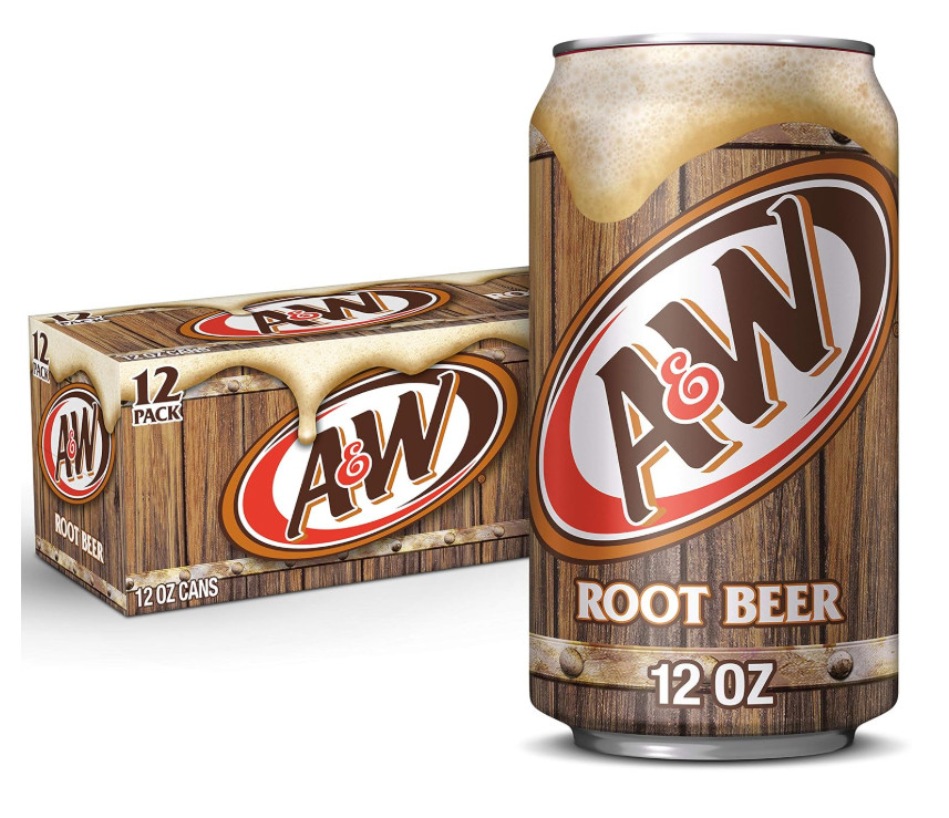 A&W Root Beer Soda, 12 fl oz cans, 12 pack
