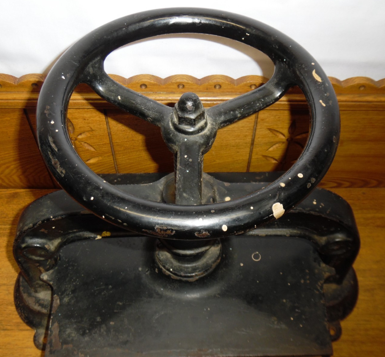 Antique Cast Iron Book Press - 57 lbs - 12 5/8" x 9 3/4" Plate