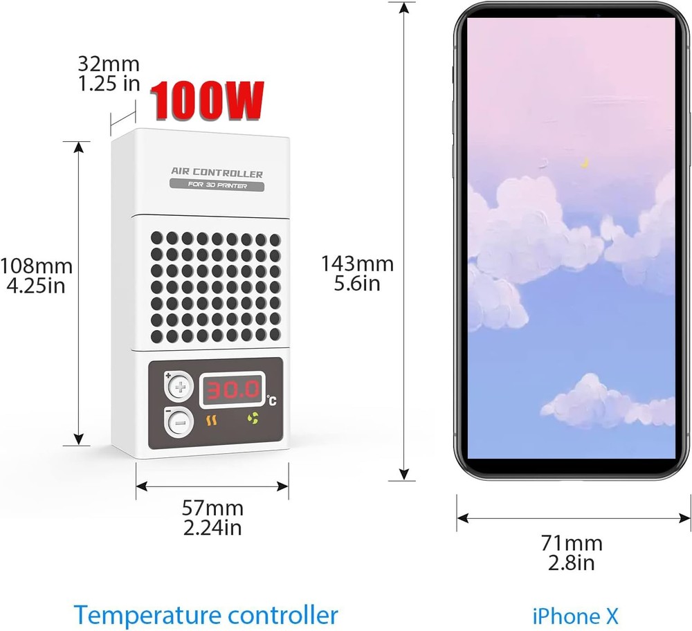 Youyoute Mini Heater for 3D Printer, Resin Printer Temperature white