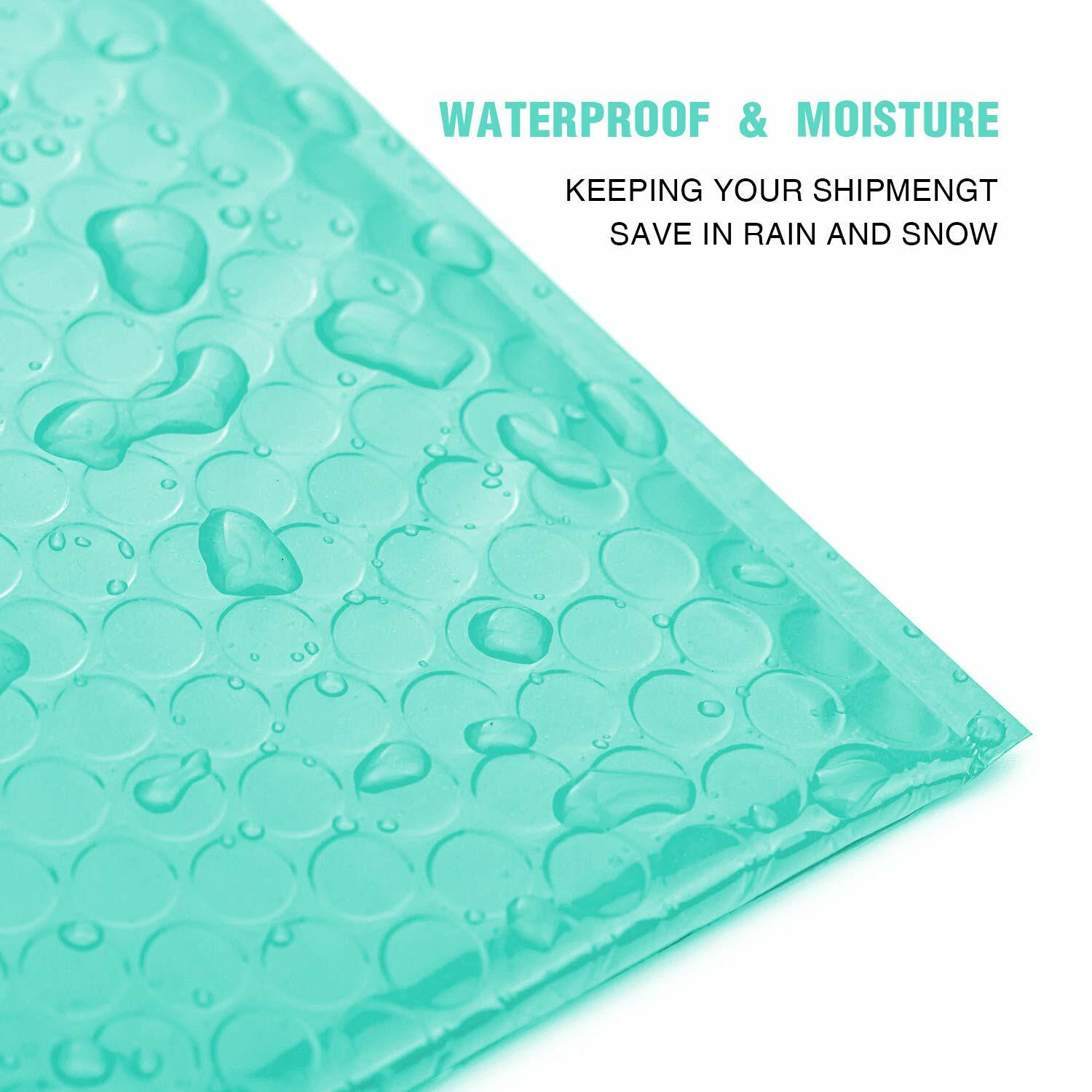 1000 #0 Teal Poly Bubble Padded Envelopes Self-Sealing Mailers 6X10 (Inner 6x9)