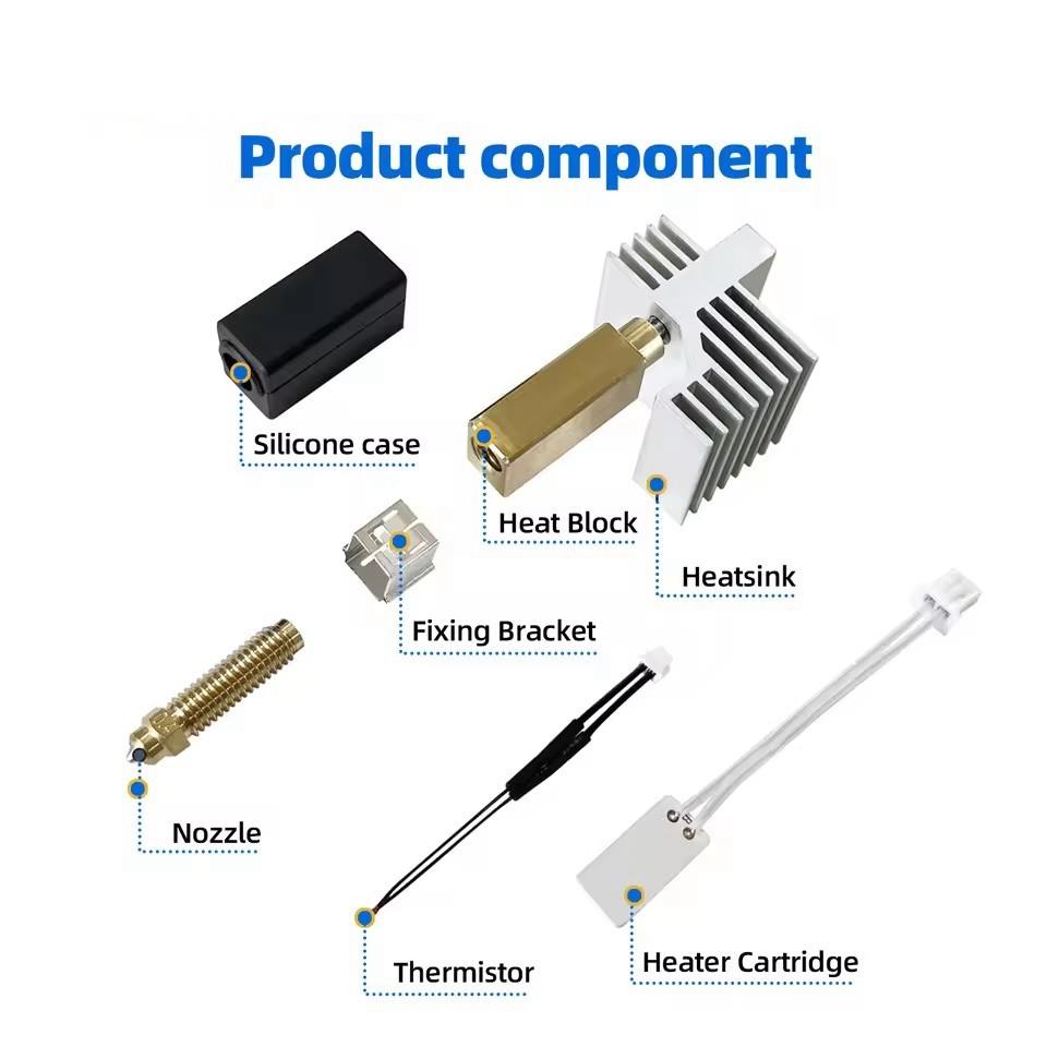 For Elegoo Centauri Carbon Centauri Hot end Kit Assembly 0.4mm Nozzle 3D Printer