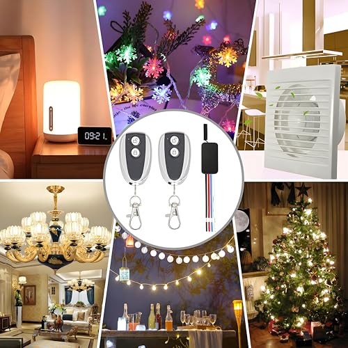 12V 3A Wireless Remote Switch Remote Light Switch 164-Foot Wireless